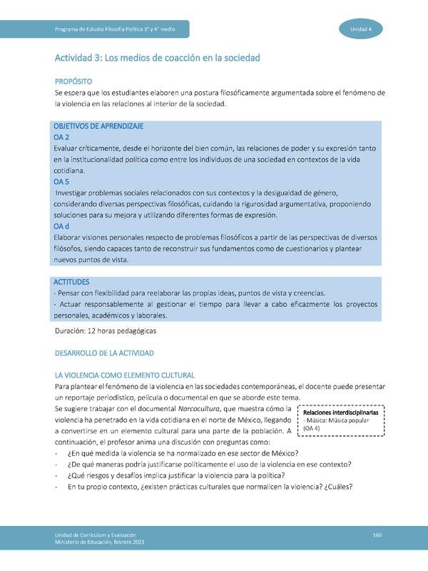 Actividad 3: Los medios de coacción en la sociedad