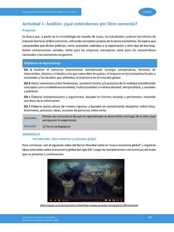 Actividad 1: Análisis: ¿qué entendemos por libre comercio?