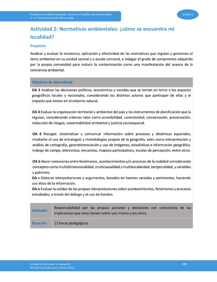 Actividad 2 - Normativas ambientales: ¿cómo se encuentra mi localidad?