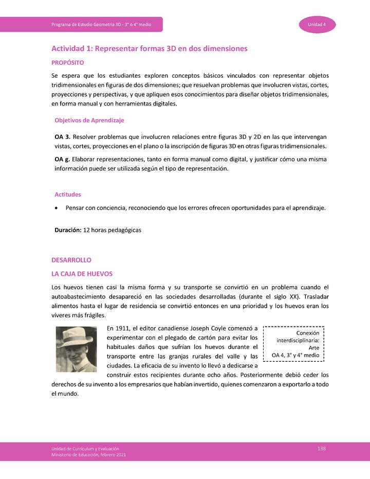 Actividad 1: Representar formas 3D en dos dimensiones