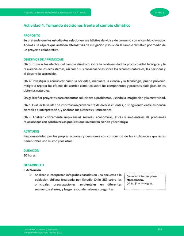 Actividad 4: Tomando decisiones frente al cambio climático