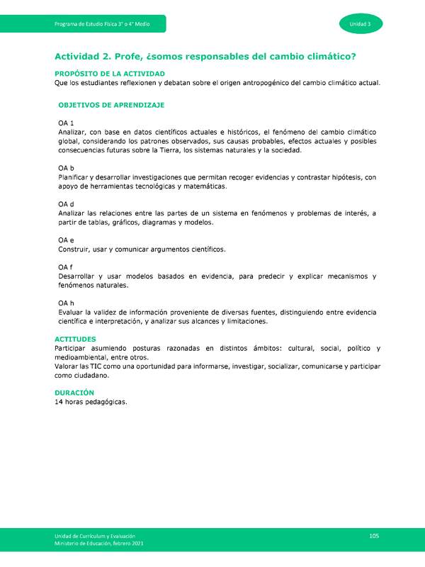 Actividad 2: Profe, ¿somos responsables del cambio climático?