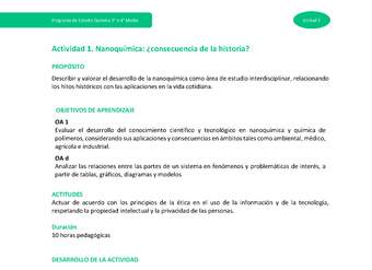 Actividad 1 - Nanoquímica: ¿consecuencia de la historia?