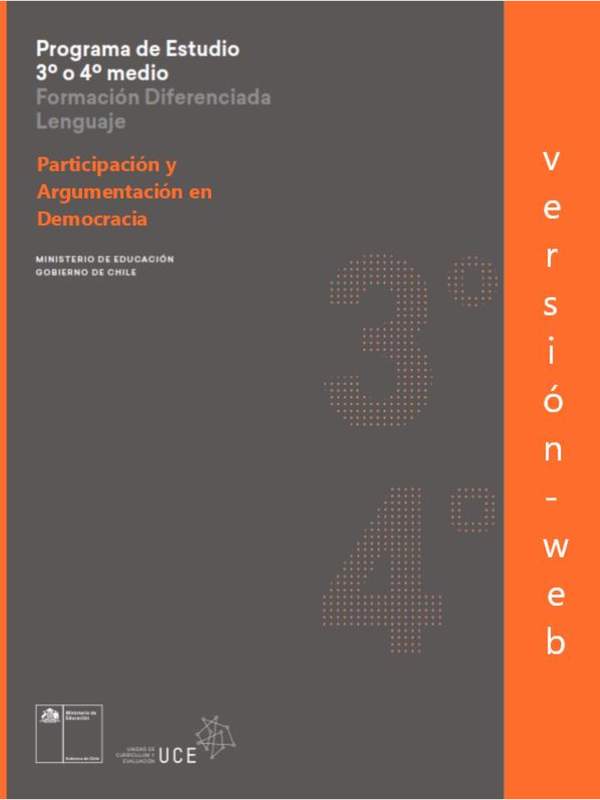 Programa de Participación y argumentación en democracia para 3° o 4° medio Diferenciado HC