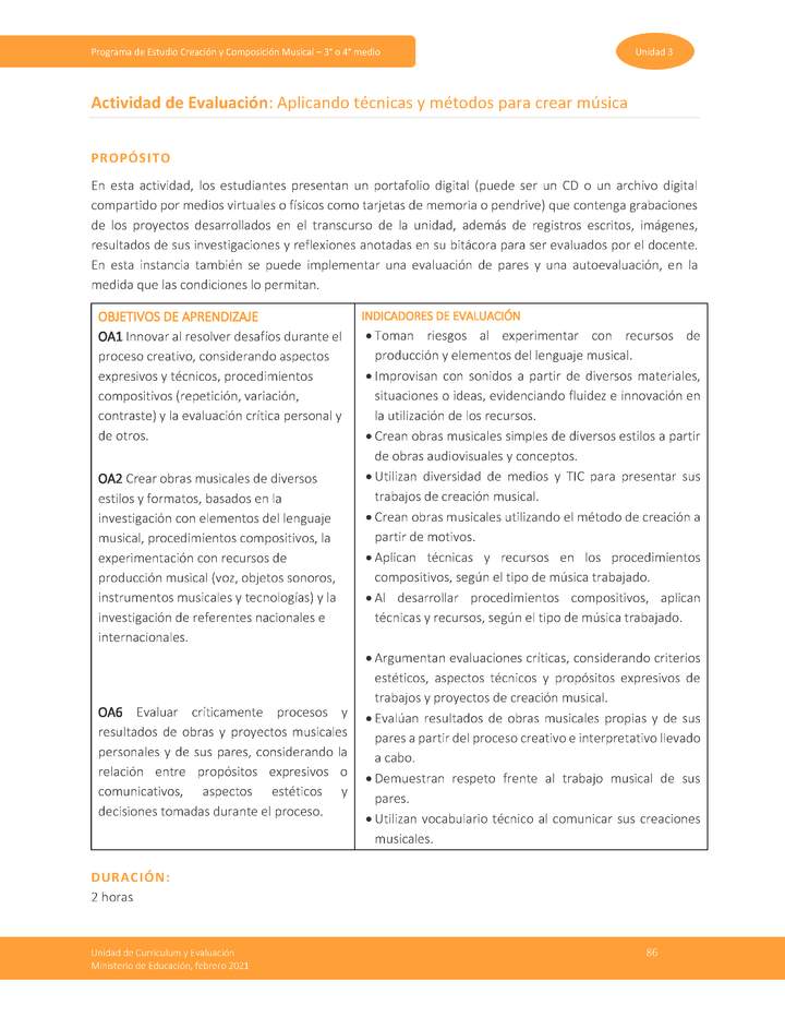 Actividad de evaluación: Aplicando técnicas y métodos para crear música