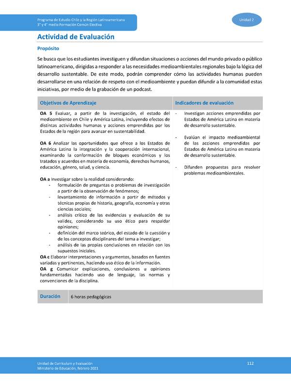 Actividad de evaluación Unidad 2