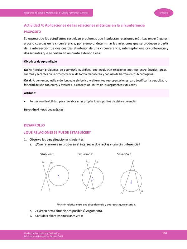 Actividad 4: Aplicaciones de las relaciones métricas en la circunferencia