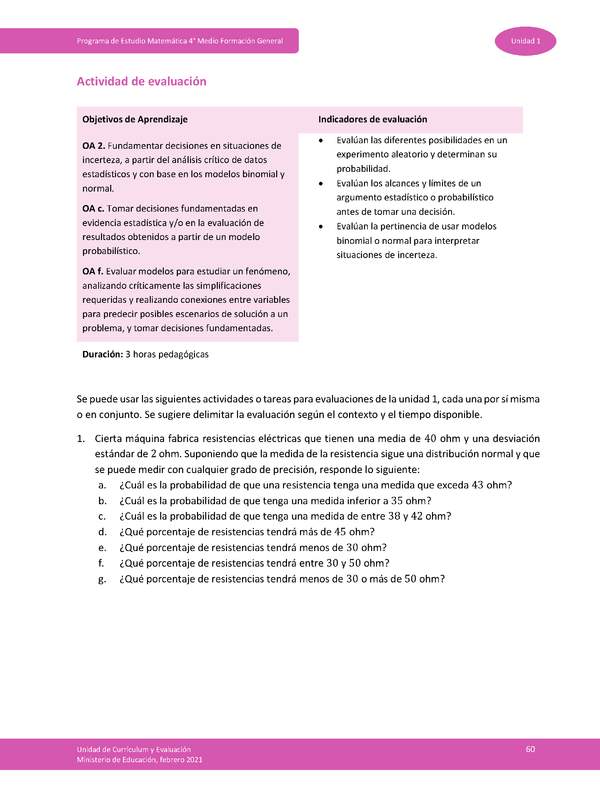 Actividad de evaluación Unidad 1