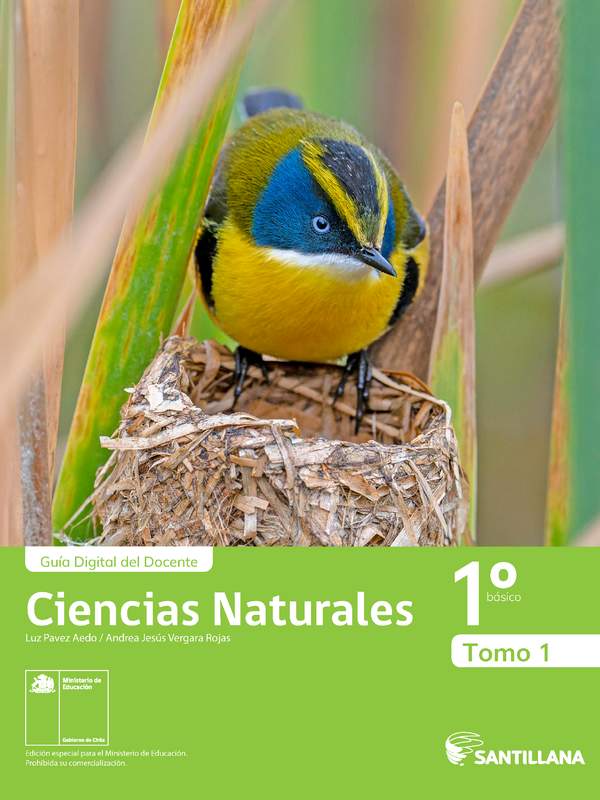 Ciencias Naturales 1° Básico, Portada Guía didáctica del docente Tomo 1