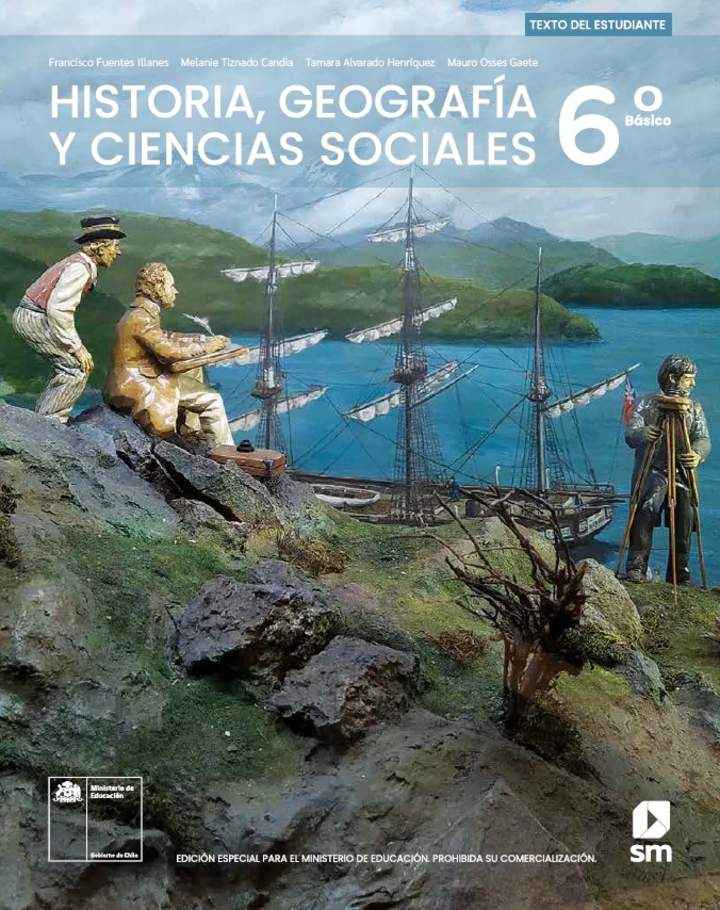 Historia, Geografía y Ciencias Sociales 6° Básico, Santillana, Texto del estudiante - Portada texto