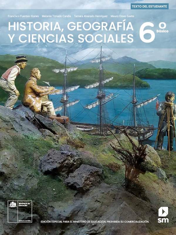 Historia, Geografía y Ciencias Sociales 6° Básico, Santillana, Texto del estudiante - Portada texto