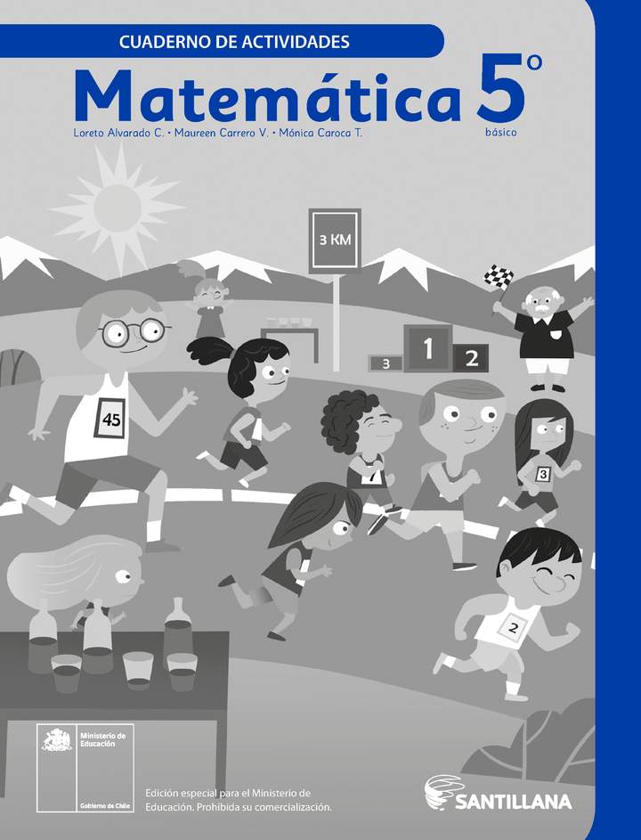 Matemática 5° Básico, Cuaderno de actividades - Fragmento de muestra