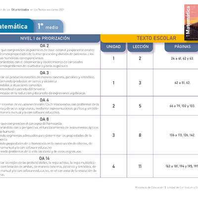 Matemática 1º medio. Guía didáctica del docente tomo 2