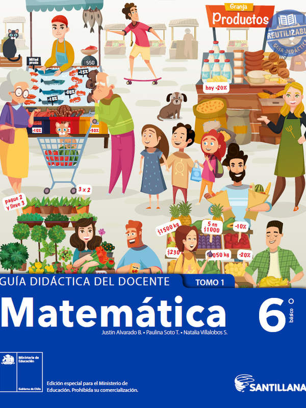 Matemática 6° básico, Santillana, Guía didáctica del docente Tomo 1