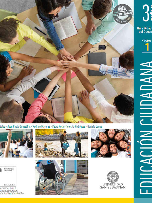 Educación Ciudadana 3° medio, U. San Sebastián, Guía didáctica del docente Tomo 1