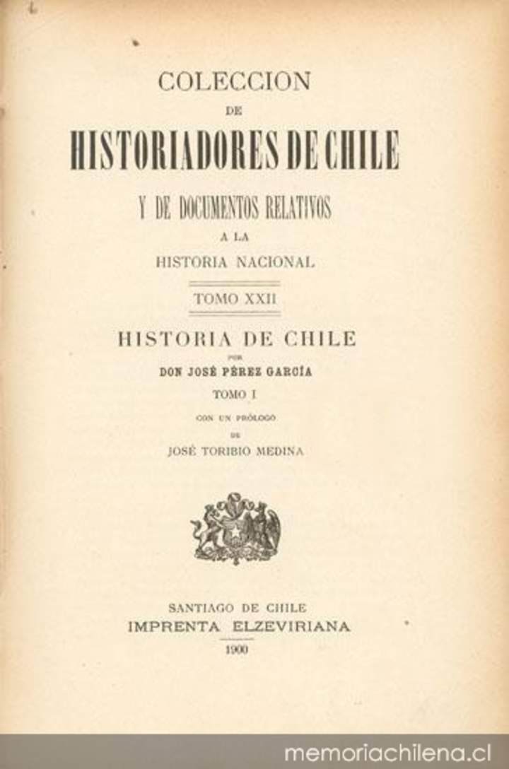 José Antonio Pérez García: Historia natural, militar, civil y sagrada del Reino de Chile José Antonio Pérez García: Historia natural, militar, civil y sagrada del Reino de Chile