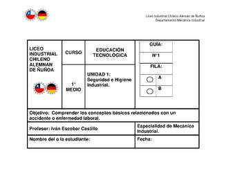 Guía Nº1 Seguridad e Higiene Ind. 1º