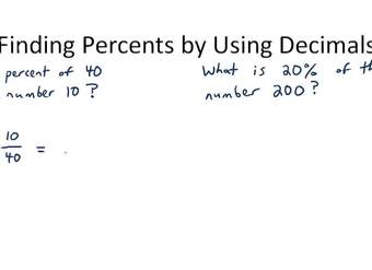 Encontrar porcentajes usando decimales - Información general