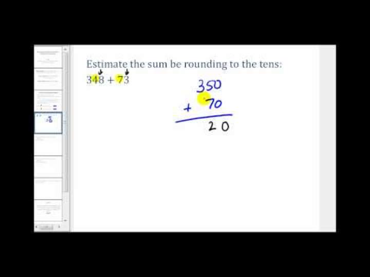 Estimación de problemas de suma y resta que involucran números enteros