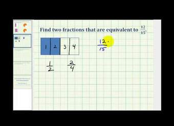 Ejemplo de determinación de fracciones equivalentes