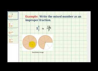 Convertir un número mixto en una fracción impropia