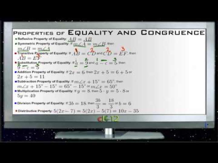 Propiedades de los principios de igualdad y congruencia - Básico Propiedades de los principios de igualdad y congruencia - Básico