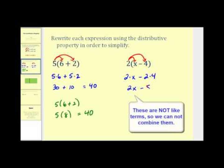 Introducción a la propiedad distributiva Introducción a la propiedad distributiva
