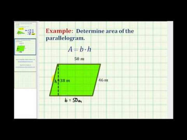 Área de un paralelogramo (números enteros) Área de un paralelogramo (números enteros)