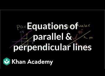 Ecuaciones de líneas paralelas y perpendiculares