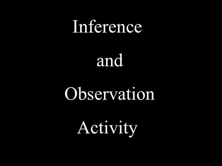 Actividad de inferencia y observación