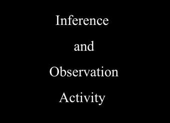 Actividad de inferencia y observación