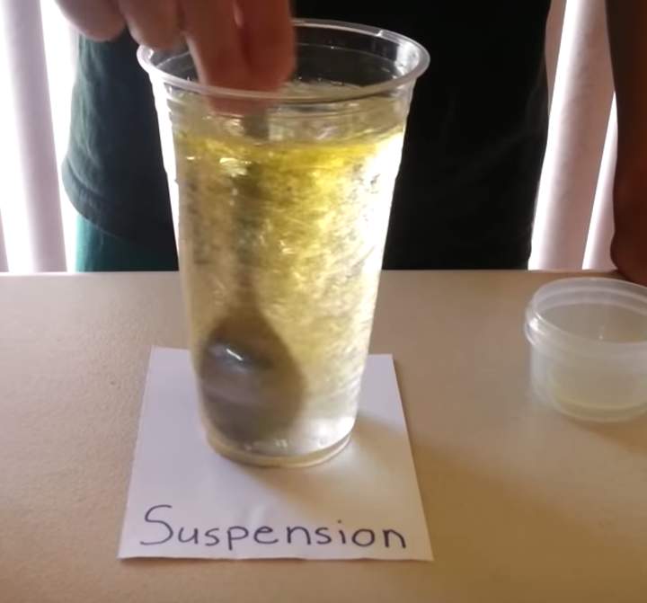 Un experimento exclusivo y explicación de solución, suspensión y coloide