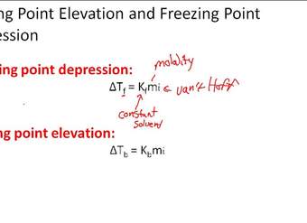 Elevación del punto de ebullición y depresión del punto de congelación - Información general
