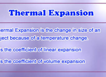 Expansión térmica - Descripción general