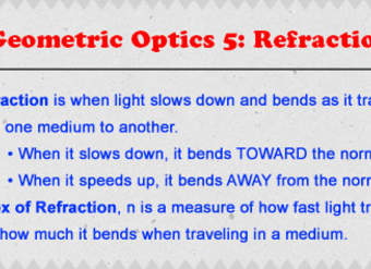 Óptica geométrica 5: refracción: descripción general
