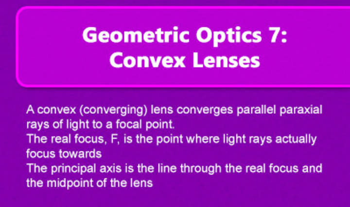 Óptica geométrica 7: lentes convexas: descripción general
