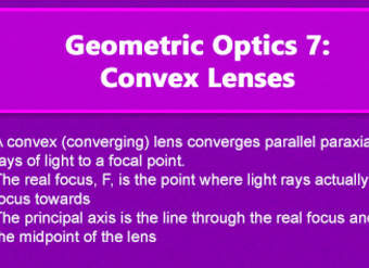 Óptica geométrica 7: lentes convexas: descripción general