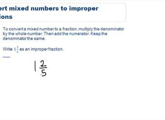 Conversión entre números mixtos y fracciones impropias - Ejemplo 2
