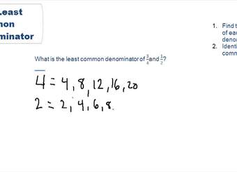 Sumar y restar fracciones con denominadores distintos usando LCM - Ejemplo 1
