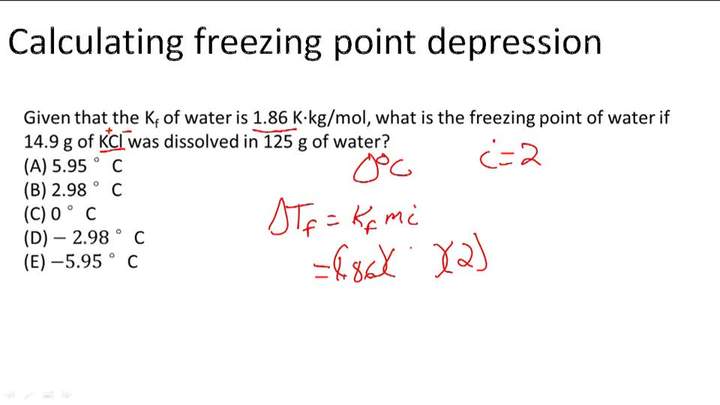 Elevación del punto de ebullición y depresión del punto de congelación - Ejemplo 1