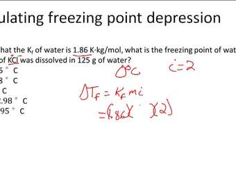 Elevación del punto de ebullición y depresión del punto de congelación - Ejemplo 1
