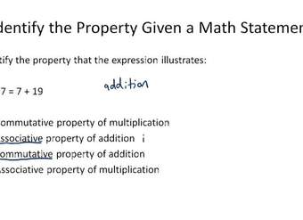 Identificación de propiedades de números reales - Ejemplo 1