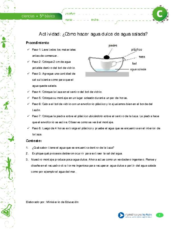 Como hacer agua dulce de agua salada