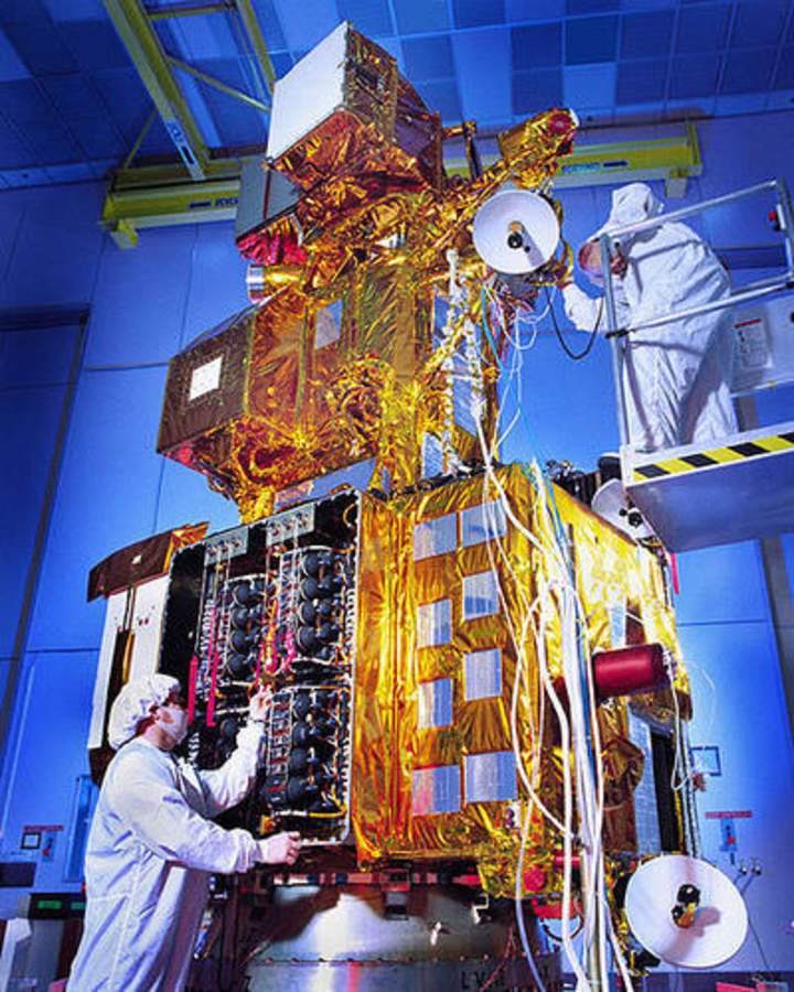 La vista de un satélite La vista de un satélite