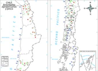 Mapa actividad agropecuaria y pesca a color