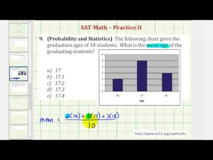 SAT Math (Probabilidad y Estadística) - Práctica 2.9
