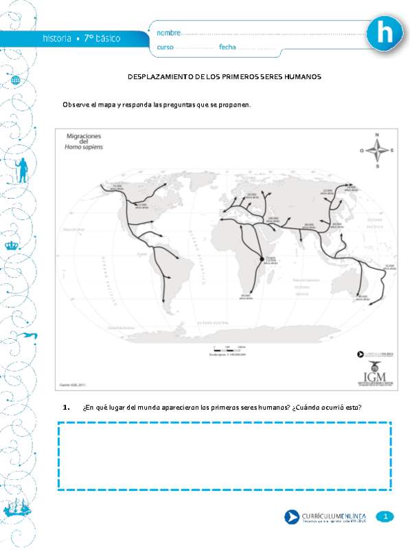 Desplazamiento de los primeros seres humanos