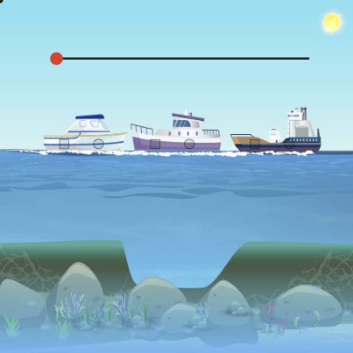 Fondo marino: barcos de sonda Fondo marino: barcos de sonda