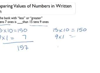 Comparación de valores de números en forma escrita (números a 1,000)