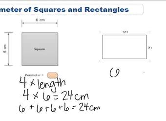 Perímetro de cuadrados y rectángulos